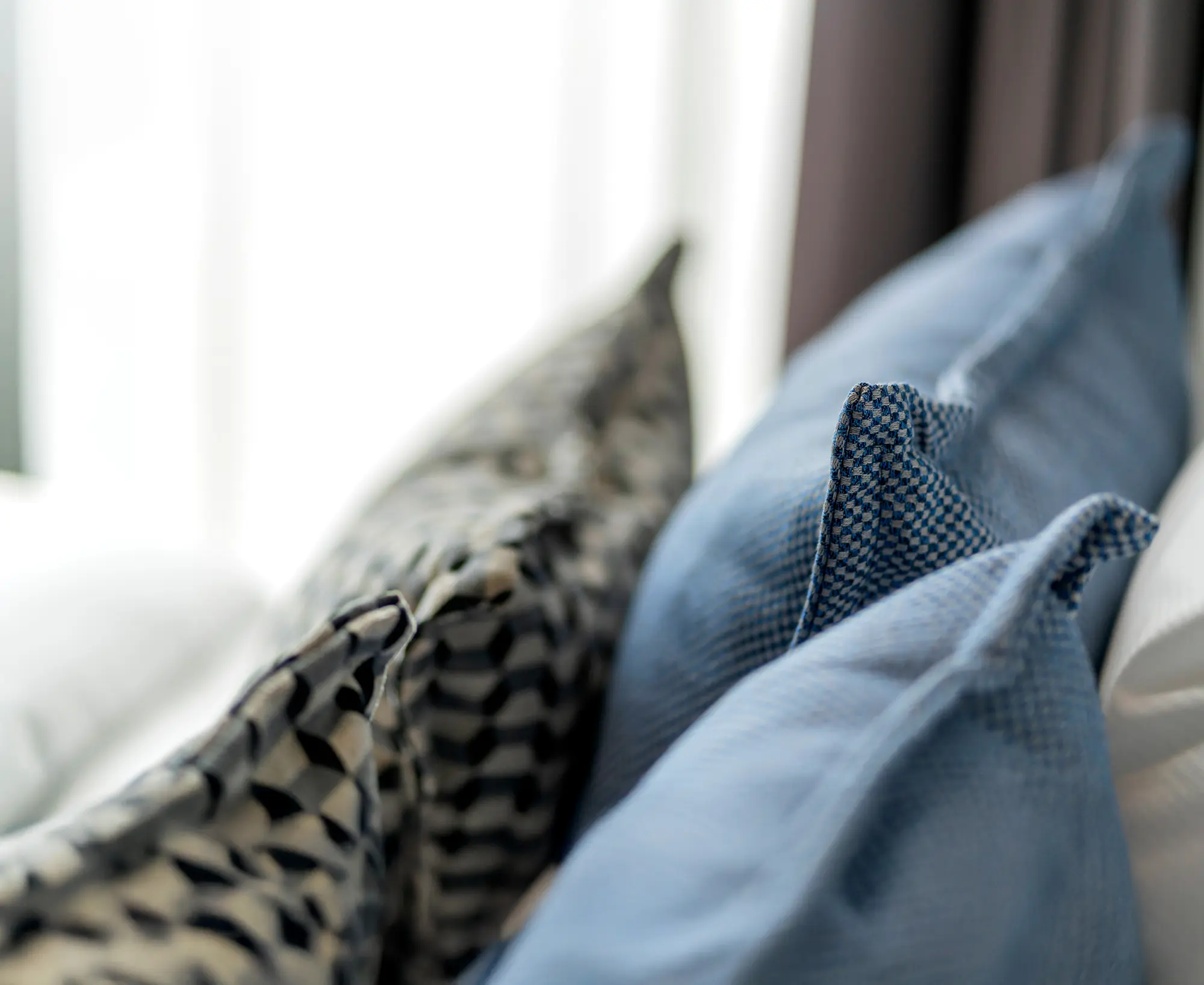 ABC sofa large blue cushions