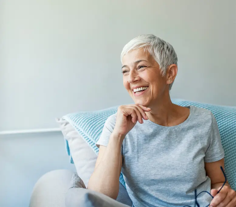 ABC happy mature lady